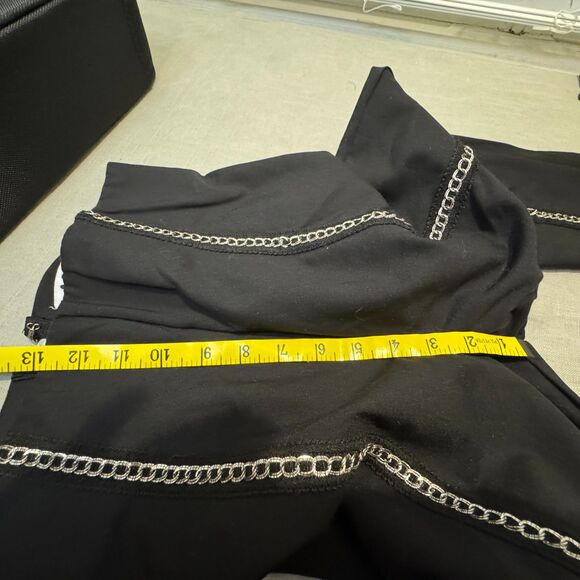 I AM GIA Super High Waisted Trendy Coco Metal Chain Panel Pants - Women's Medium - Picture 9 of 10